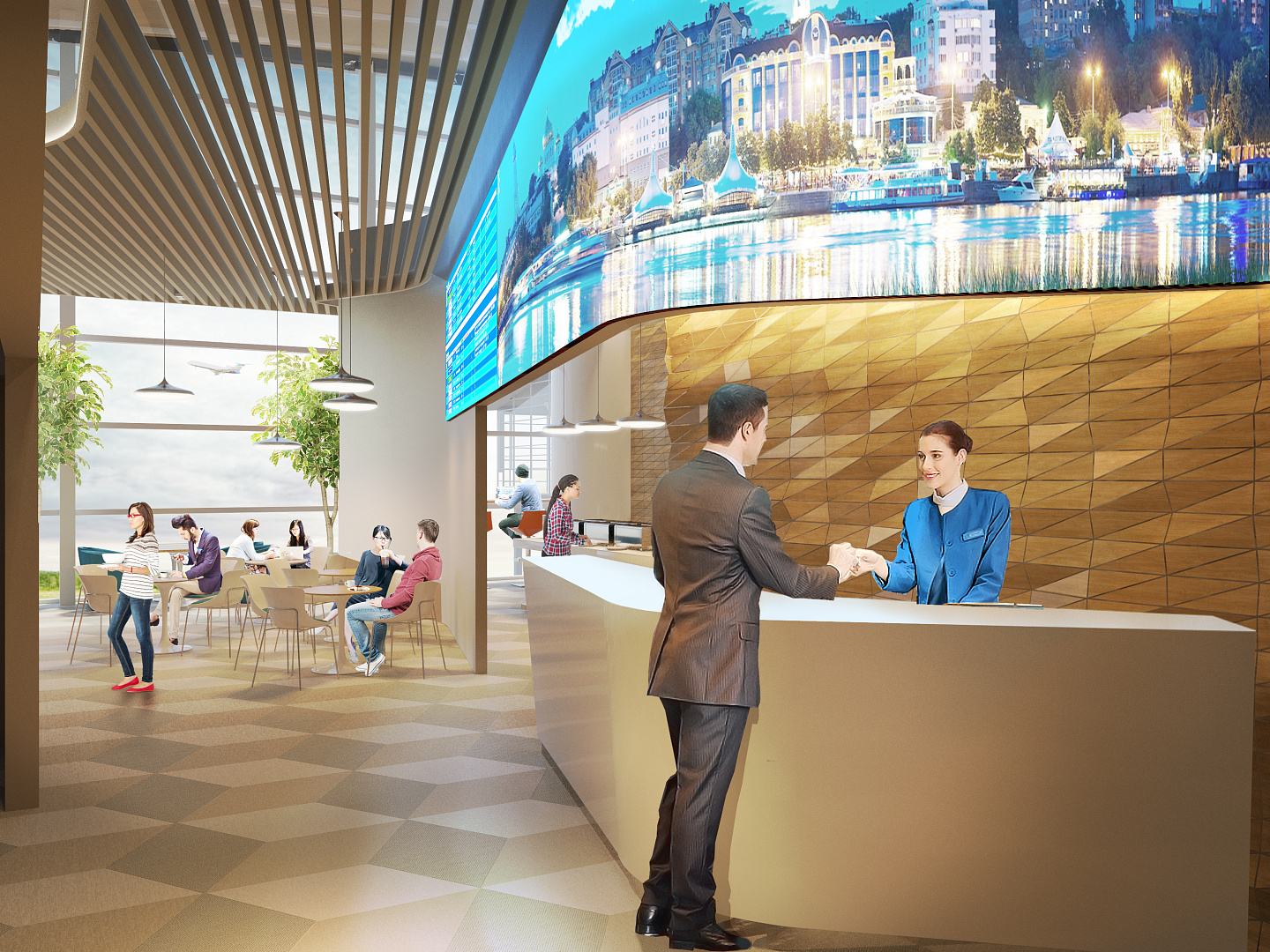 Airport Interior Competition Concept by PROJECT architectural bureau