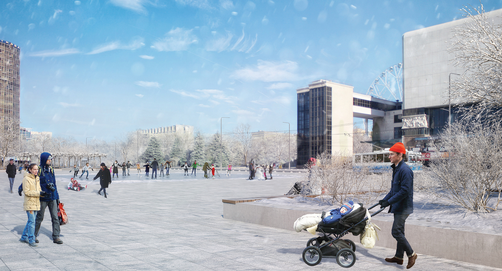 Teatralnaya Square in Rostov-on-Don Landscape Concept by PROJECT architectural bureau