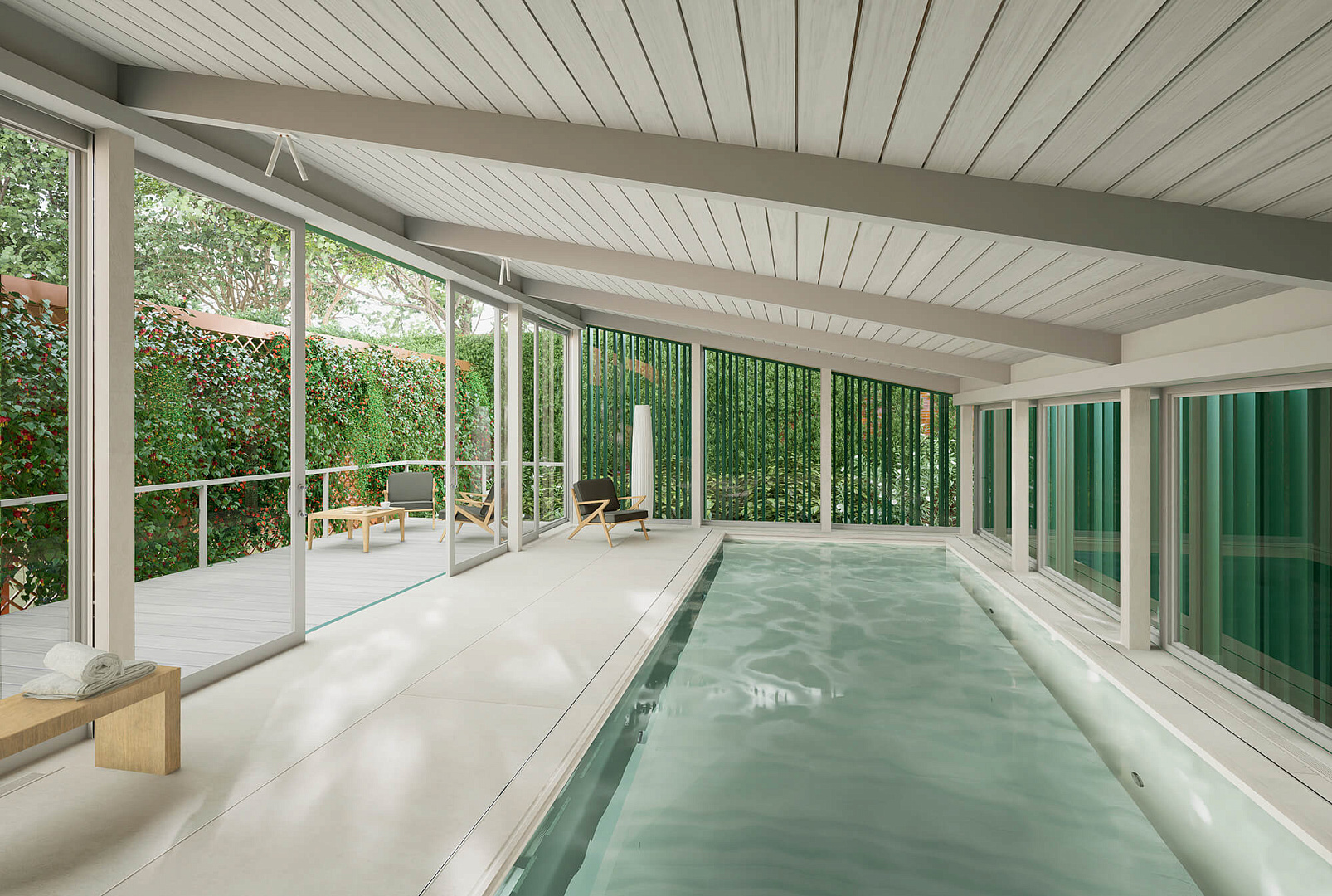 Swimming pool pavilion by PROJECT architectural bureau
