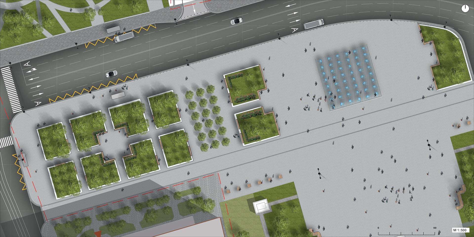 Teatralnaya Square in Rostov-on-Don Landscape Concept by PROJECT architectural bureau