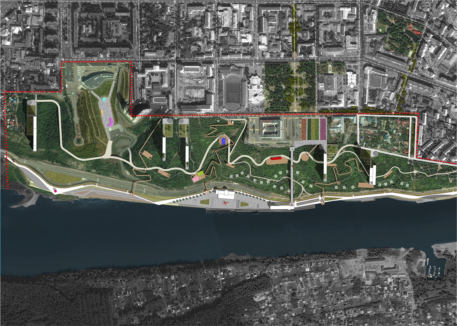 Belaya River Embankment Concept in Ufa by PROJECT architectural bureau