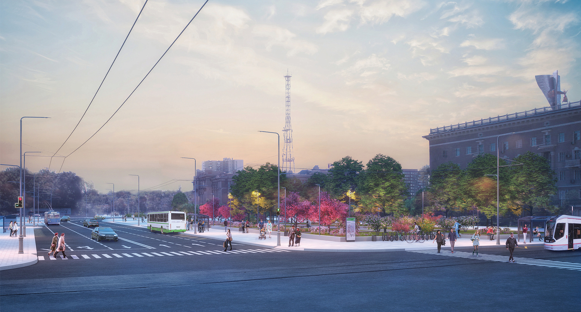 Teatralnaya Square in Rostov-on-Don Landscape Concept by PROJECT architectural bureau