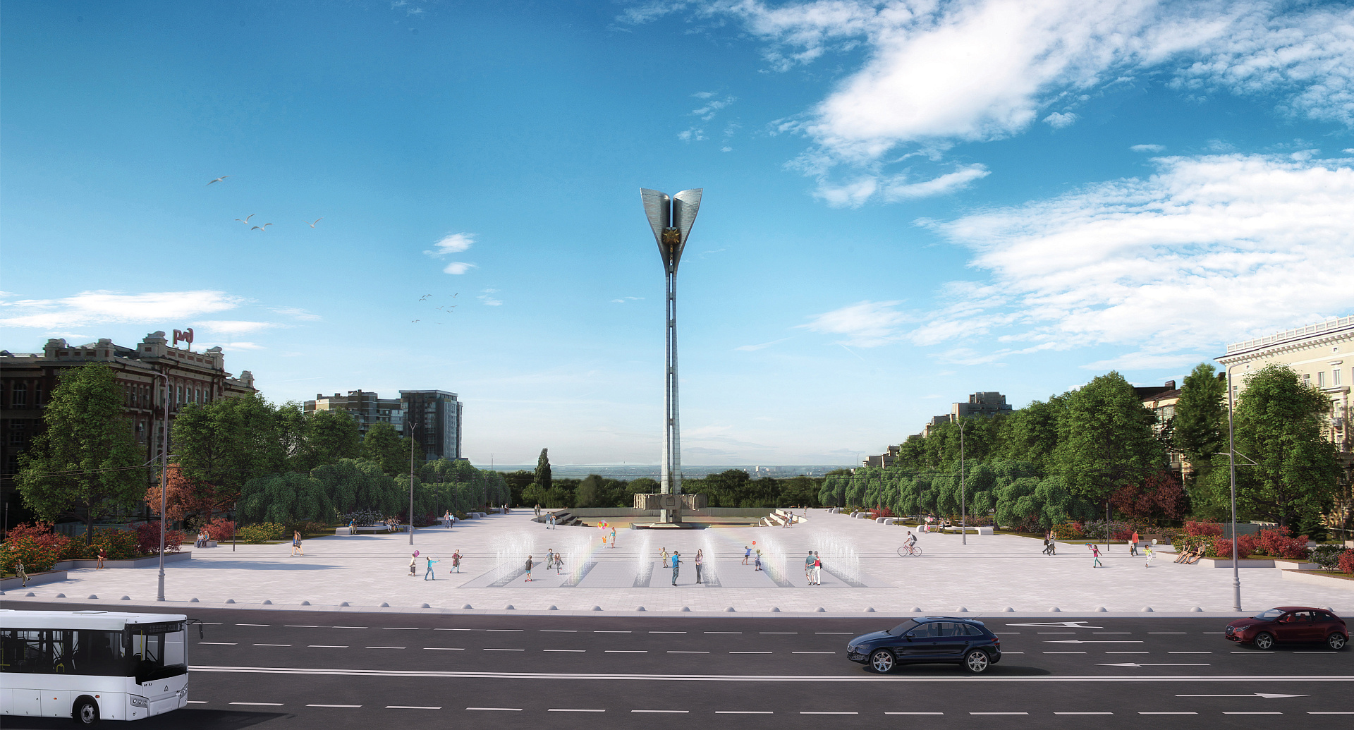 Teatralnaya Square in Rostov-on-Don Landscape Concept by PROJECT architectural bureau